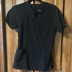 Barco Uniforms Black V-Neck Women's Scrub Top